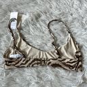 Good American 30.  Women’s Khloe Satin swim top in Zebra001 size 1(Small) Photo 6