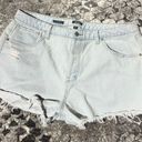 Wild Fable PLUS  17 Women’s Super High Rise Cut off Short Shorts Blue Jean Photo 2