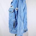 Levis Distressed Ex-Boyfriend Denim Trucker Blue Jean Jacket~M~  Photo 3