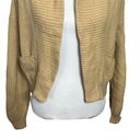 Vince  Cropped Shawl Collar Cardigan Ribbed Wool Cashmere Women’s Size XS Flawed Photo 2