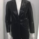 INC  Leather Jacket Blazer Black Photo 0