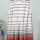 Lane Bryant  White Scuba Striped Fit & Flare Party Dress 26 Photo 0