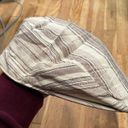 Scala  Vintage Flat Cap in Linen Cream stripes size Large Photo 3