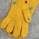 Yellow Long Wool Polka Dot Gloves Photo 4