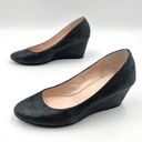 Taryn Rose Taryn By  Kathleen Wedge Pump Navy Blue Lizard Emboss Heels Photo 9