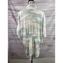 Maurice's  Camo Cardigan Womens L/XL Waffle Knit Smocked Back Stretch Pockets Photo 3