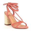 Gibson Latimer Gibson & Latimer Sandal Tasha Suede Lace up Shoe Coral Size 8.5 NWT Photo 0