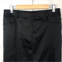 Cache  Black Satin Like Pencil Skirt Size 6 Photo 2