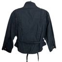 Frame  Cotton Washed Black Canvas Belted Jacket size Small Photo 8