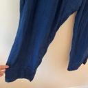 Pilcro Anthropologie Linen Cotton Drapey Pull On Harem Pants Dark Navy Blue Photo 3