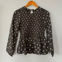 Marine layer  Gabrielle Smock Top in Black Modern Ditsy Floral Print Size Small Photo 1