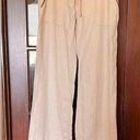 Guess By Marciano Ladies Khaki Drawstring Wide Leg Size Small Linen Pants Photo 0