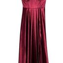 Speechless  Burgandy Long Prom Formal Dress With Pockets Juniors 3 Photo 0