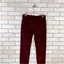 J.Crew  9” High Rise Toothpick Velvet Jeans in Crimson Maple Size 28 Photo 8