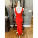 The Range  Alloy Rib Cinched Bodycon Midi Dress Fuego Red Orange Womens Medium Photo 9