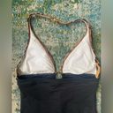 Ralph Lauren Y2K Lauren  animal print ring halter one piece swimsuit, size 12 Photo 5