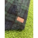 LL Bean Flannel Zip Up Hooded Shacket Relaxed Fit Scotch Plaid Blue Green XL Photo 3