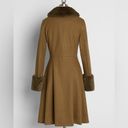 Modcloth NWT  Voodoo Vixen Air of Sophistication Coat Size 6 Olive Green Faux Fur Photo 10