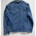 Bill Blass Vintage  Womens Denim Blue Jean Blazer Jacket Size S One Button Cotton Photo 2