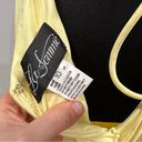 La Femme Flutter Slit Trumpet Gown 28294 in Pale Yellow 10 NWOT Photo 6