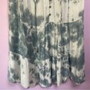 Angie  Blue Gauzy Boho Tie Dye Sleeveless Tiered Mini Dress Beach Swim Cover 2X Photo 4