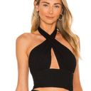 Revolve NWOT Black Halter Crop Top Photo 0