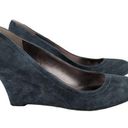 Nine West  Kosta Black Suede Wedge Heels Women's Size 7.5 Photo 0