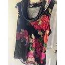 Natori  NEW Winter Peony-V Cowl Neck Sleeveless Blouse Velvet Size Medium Womens Photo 6