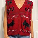 Vintage Christmas Schnauzer Sweater Vest Size XL Photo 0