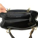 Bueno Collection black leather bag handbag purse tote with double straps NWT Photo 5