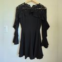 DO+BE  Black Ruffle Lace Mini Dress Size Small Photo 3