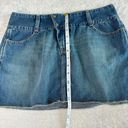 American Eagle  Y2K Denim Mini Skirt Womens Sz 4 Blue Snap Western VTG Festival Photo 6