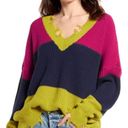 Band of Gypsies NWT  Colorblock Distressed Sweater Photo 1