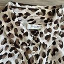 Equipment  S Animal Print Brown Silk Button Down Blouse Photo 1