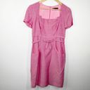 David Meister  Pink Short Sleeve Square Neck Sheath Dress Women's Size 6 Photo 10