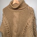 FOR THE REPUBLIC  Brown Chunky Cable Knit Turtleneck Sweater Size Large Photo 9