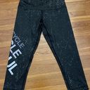 SoulCycle Distressed Wheel Cropped Black 100% Yolon Leggings, size XS Photo 0