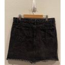 Anthropologie SADIE AND SAGE Buttons Down Black A-Line Mini Skirt Photo 2