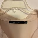 Ark & Co. Cream Blouse with Oversized Pocket and Button Corseted Back - Size Large Photo 2