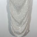 Hello Molly NWT  FREQUENT THE CLUB DRESS WHITE off shoulder mini sequin sz small Photo 5