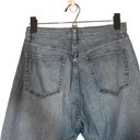 Uniqlo  Blue Distressed Ripped Classic Straight Leg Denim Jeans Women Sz 24 Photo 7