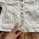 Bagatelle Womens Long Sleeve Button Down Denim Jean Jacket Ivory Size Medium Photo 5