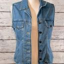 St. John’s Bay ST JOHN'S BAY Vintage Denim Vest 100% Cotton-Small Photo 0