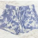 Wildfox  Tie Dye Pajama Shorts Drawstring Soft Blue Large Photo 1