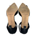 Manolo Blahnik  Maysli 70 Buckled Suede Slingback Pumps in Black Photo 14