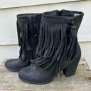 Ralph Lauren Denim&Supply Mina black Leather Fringe Tassel boots 11B Size 11 Photo 0