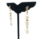 Ettika NWT  18K Gold-Plated 10MM Freshwater Pearl Cubic Zirconia Dangle Earrings Photo 4