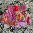 Free People  Movement The Way Home Shorts In Pink Rainbow Metallic Size Medium Photo 5