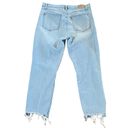Abercrombie & Fitch  AF Mom Jean Ripped Distressed Size 29 8 Regular Blue Jeans Photo 1