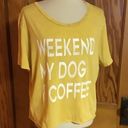 Grayson Threads 3 for 20 $ bundle Weekend, my dog, n coffee slouchy graphic t shirt Photo 3